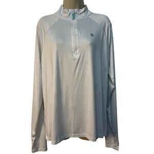 Ocean Coast White Quarter Zip XL Thin Great for Layering Pre-owned‎